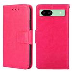 For Google Pixel 8a Crystal Texture Leather Phone Case(Rose Red)