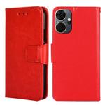 For Itel P55+ 4G Crystal Texture Leather Phone Case(Red)