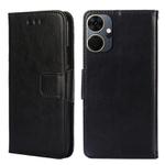 For Itel P55+ 4G Crystal Texture Leather Phone Case(Black)