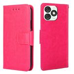 For Itel A50 4G Crystal Texture Leather Phone Case(Rose Red)