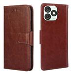 For Itel A50 4G Crystal Texture Leather Phone Case(Brown)