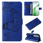 For OnePlus Nord CE4 3D Butterfly Embossed Flip Leather Phone Case(Blue)