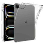 For iPad Pro 13 2024 Highly Transparent TPU Full Thicken Corners Shockproof Protective Case with Pen Slot(Transparent)