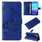 For vivo V40 SE 5G / Y100 IDN 3D Butterfly Embossed Flip Leather Phone Case(Blue)