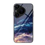 For Huawei Pura 70 Pro Colorful Painted Glass Phone Case(Starry Sky)