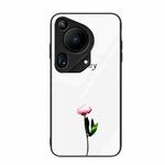 For Huawei Pura 70 Ultra Colorful Painted Glass Phone Case(A Flower)