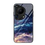 For Huawei Pura 70 Ultra Colorful Painted Glass Phone Case(Starry Sky)