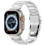 For Apple Watch Ultra 2 49mm Armor 5-bead Titanium Watch Band(Silver)