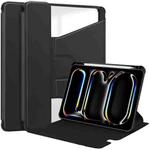 For iPad Pro 11 2024 Transparent Rotation Smart Leather Tablet Case(Black)