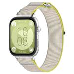 For Huawei Watch Fit3 Loop Nylon Watch Band(Grey Yellow)