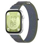 For Huawei Watch Fit3 Loop Nylon Watch Band(Green Grey)