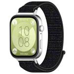 For Huawei Watch Fit3 Nylon Loop Hook and Loop Fastener Watch Band(Official Black)