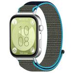 For Huawei Watch Fit3 Nylon Loop Hook and Loop Fastener Watch Band(Grey Blue)