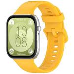 For Huawei Watch Fit3 Colorful Buckle Silicone Sports Watch Band(Yellow)