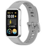 For Huawei Band 9 / 9 NFC / 8 / 8 NFC Nail Button Glossy Silicone Watch Band(Grey)