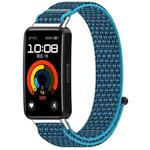 For Huawei Band 9 / 9 NFC / 8 / 8 NFC Nylon Loop Hook and Loop Fastener Watch Band(Ocean Blue)