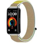 For Huawei Band 9 / 9 NFC / 8 / 8 NFC Nylon Loop Hook and Loop Fastener Watch Band(Camel)