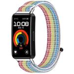 For Huawei Band 9 / 9 NFC / 8 / 8 NFC Nylon Loop Hook and Loop Fastener Watch Band(Colorful)