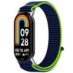 For Xiaomi Mi Band 8 / 8 NFC Nylon Loop Hook and Loop Fastener Watch Band(Lime Green)