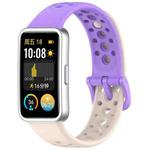 For Huawei Band 9 / 9 NFC / 8 / 8 NFC Round Hole Nail Button Silicone Watch Band(Starlight Purple)