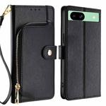 For Google Pixel 8a Zipper Bag Leather Phone Case(Black)