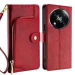For Itel RS4 4G Zipper Bag Leather Phone Case(Red)