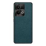 For OPPO Reno9 Pro+ Cross Texture PU Leather Phone Case(Dark Green)