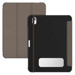 For iPad 10th Gen 10.9 2022 Carbon Fiber Leather Smart Tablet Case(Brown)