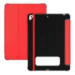 For iPad 10.2 2021 / Air 10.5 Carbon Fiber Leather Smart Tablet Case(Red)