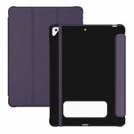 For iPad 10.2 2021 / Air 10.5 Carbon Fiber Leather Smart Tablet Case(Purple)
