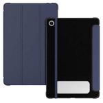 For Samsung Galaxy Tab A9+ Carbon Fiber Leather Smart Tablet Case(Navy Blue)