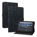 For Amazon Fire Max 11 Lily Embossed Leather Tablet Case(Black)