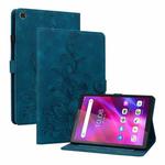 For Lenovo Tab M7 3rd Gen Lily Embossed Leather Tablet Case(Dark Blue)
