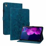 For Lenovo Tab P11 /Xiaoxin Pad Plus Lily Embossed Leather Tablet Case(Dark Blue)