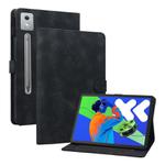 For Lenovo Tab P12 12.7 2025 Lily Embossed Leather Tablet Case(Black)