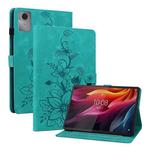 For Lenovo Idea Tab 11 / Xiaoxin Pad 2025 Lily Embossed Leather Tablet Case(Green)