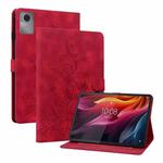 For Lenovo Idea Tab 11 / Xiaoxin Pad 2025 Lily Embossed Leather Tablet Case(Red)