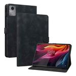 For Lenovo Idea Tab 11 / Xiaoxin Pad 2025 Lily Embossed Leather Tablet Case(Black)