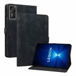 For Lenovo Legion Y700 Gen 4 Lily Embossed Leather Tablet Case(Black)