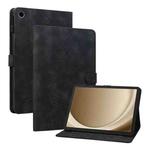 For Samsung Galaxy Tab A9+ Lily Embossed Leather Tablet Case(Black)