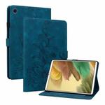 For Samsung Galaxy Tab A7 Lite 8.7 Lily Embossed Leather Tablet Case(Dark Blue)