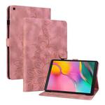 For Samsung Galaxy Tab A 10.1 2019 Lily Embossed Leather Tablet Case(Pink)