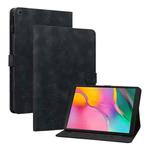 For Samsung Galaxy Tab A 10.1 2019 Lily Embossed Leather Tablet Case(Black)
