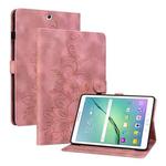 For Samsung Galaxy Tab S2 9.7 T810 T815 Lily Embossed Leather Tablet Case(Pink)