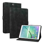 For Samsung Galaxy Tab S2 9.7 T810 T815 Lily Embossed Leather Tablet Case(Black)