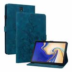 For Samsung Galaxy Tab S4 10.5 SM-T830/T835 Lily Embossed Leather Tablet Case(Dark Blue)