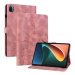 For Xiaomi Pad 5 / Pad 5 Pro Lily Embossed Leather Smart Tablet Case(Pink)