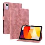 For Xiaomi Redmi Pad SE Lily Embossed Leather Tablet Case(Pink)