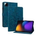 For Xiaomi Pad 7 / Pad 7 Pro Lily Embossed Leather Tablet Case(Dark Blue)