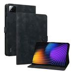 For Xiaomi Pad 7 / Pad 7 Pro Lily Embossed Leather Tablet Case(Black)